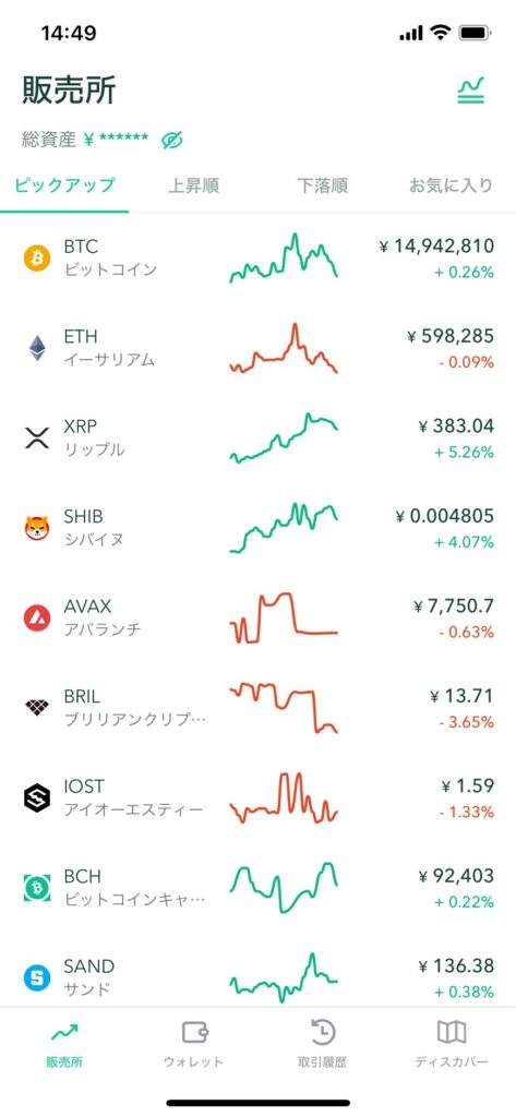 コインチェック販売所方式１